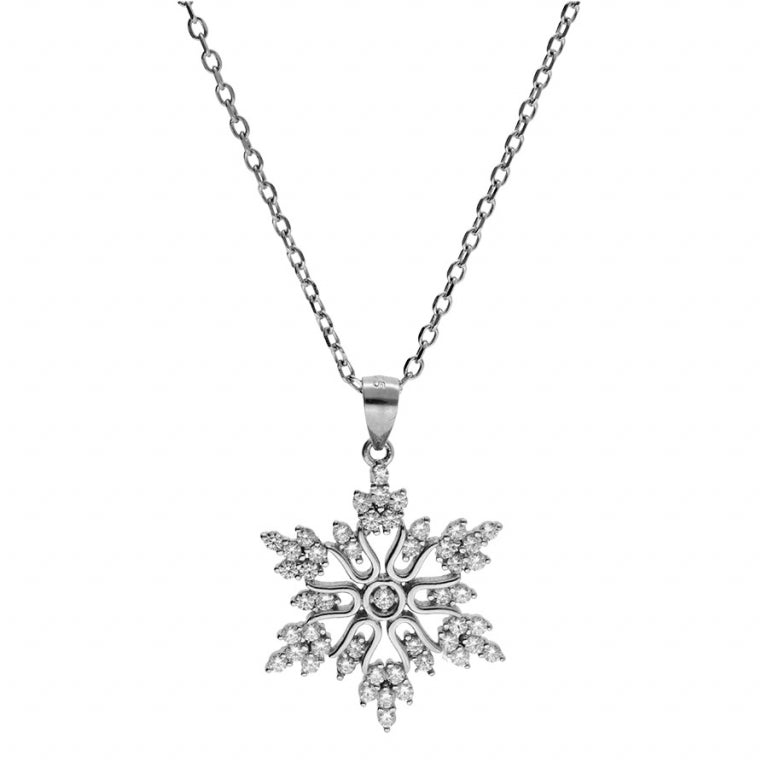 Collar Copo de Nieve – Plata | Azuline ver 2