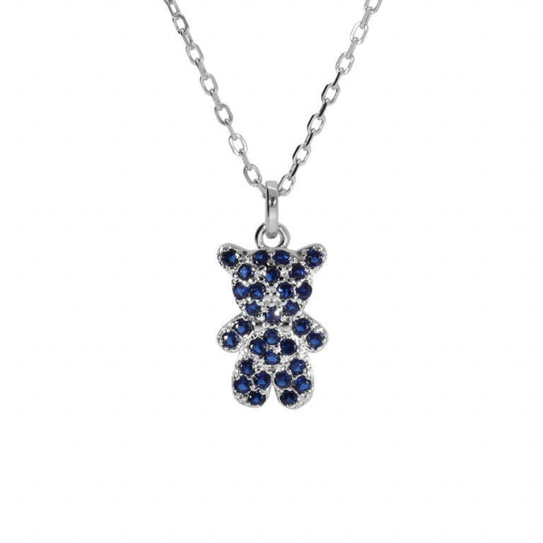 Teddy Bear Halsband – Silver | Azulin