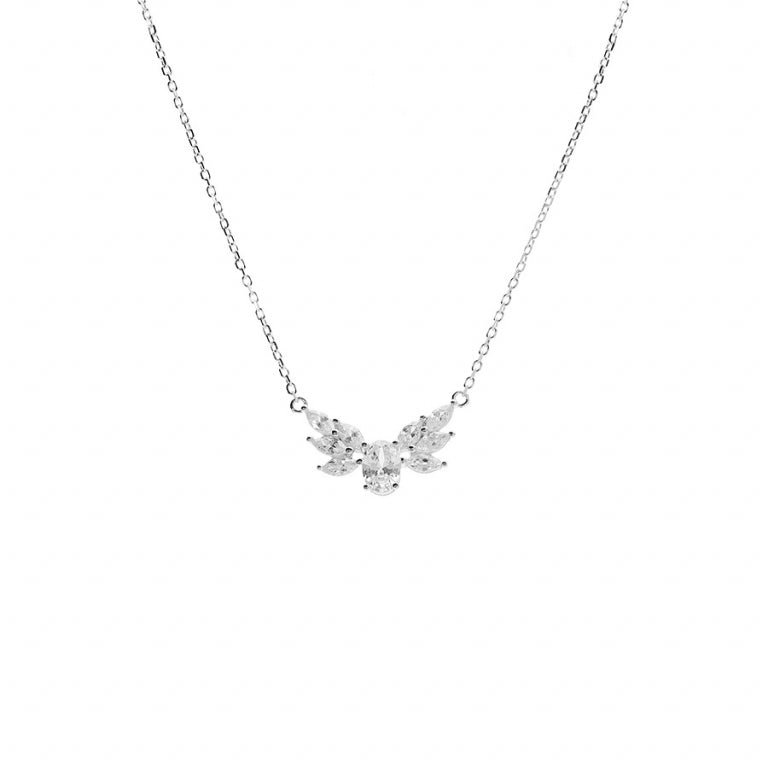 Collier oxyde de zirconium Blanc – Argent | Azuline vue 2