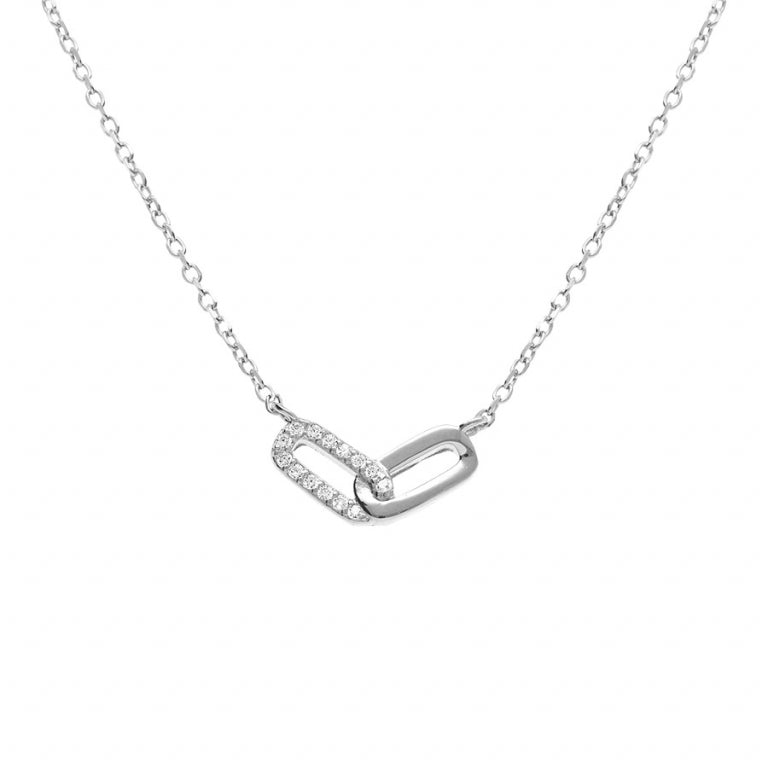 Collier Rectangles Entrelacés – Argent | Azuline
