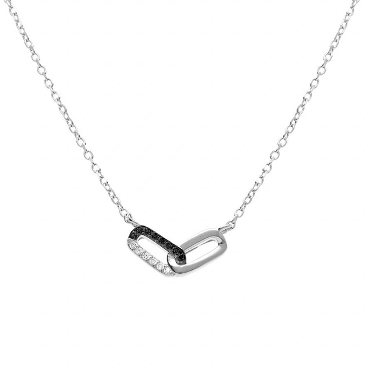 Rektanglar Halsband – Silver | Azulin