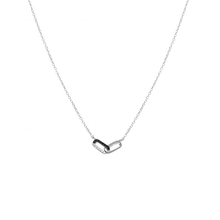 Rektanglar Halsband – Silver | Azulin view 2