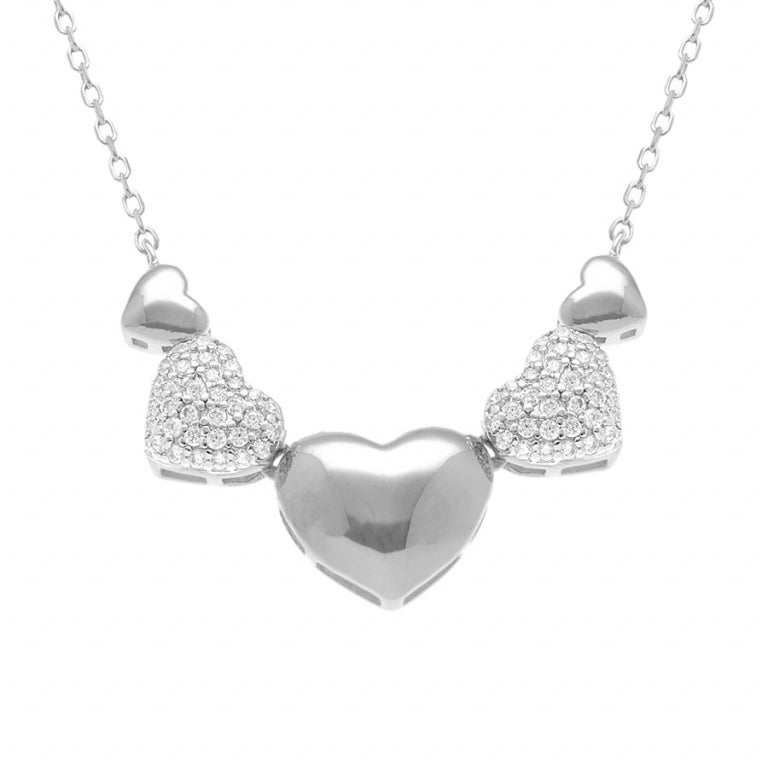 Collar Corazones – Plata | Azuline