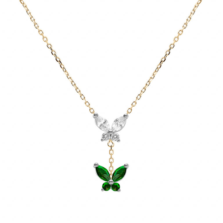 Colier Fluture – Argint Aurit cu Aur Fin | Azulin