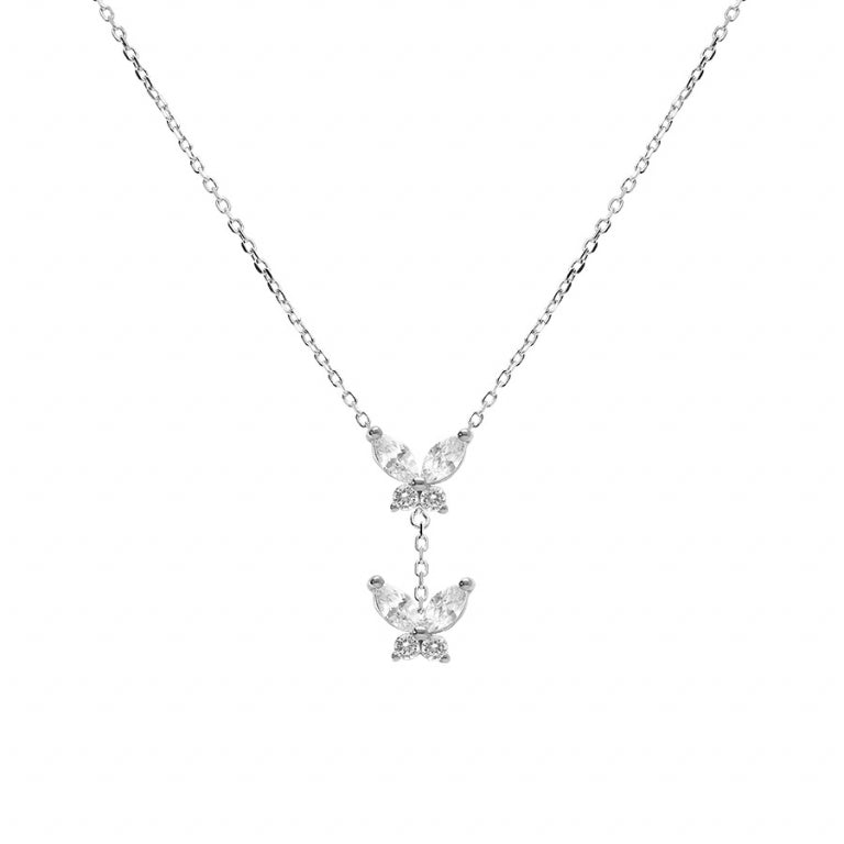 Butterflies Necklace – ezüst | Azulin nézet 2