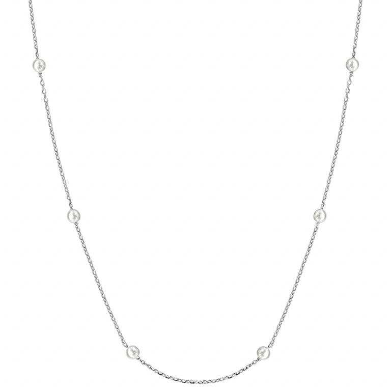 Pärlhalsband – Silver | Azulin view 2