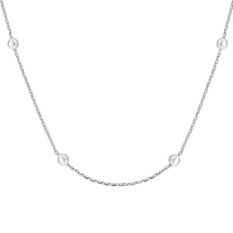 Pärlhalsband – Silver | Azulin