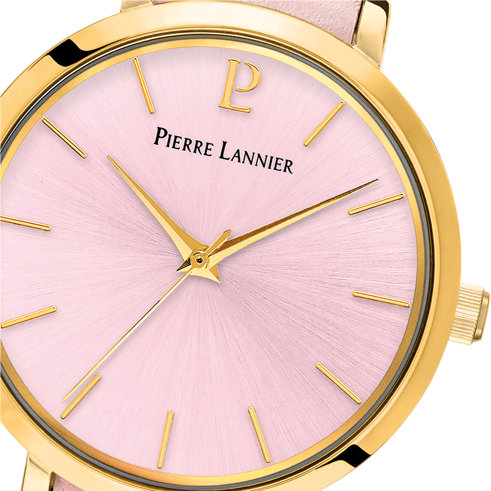 Montre femme Pierre Lannier CHOUQUETTE 038J555 – cadran rose bracelet cuir rose – vue 4