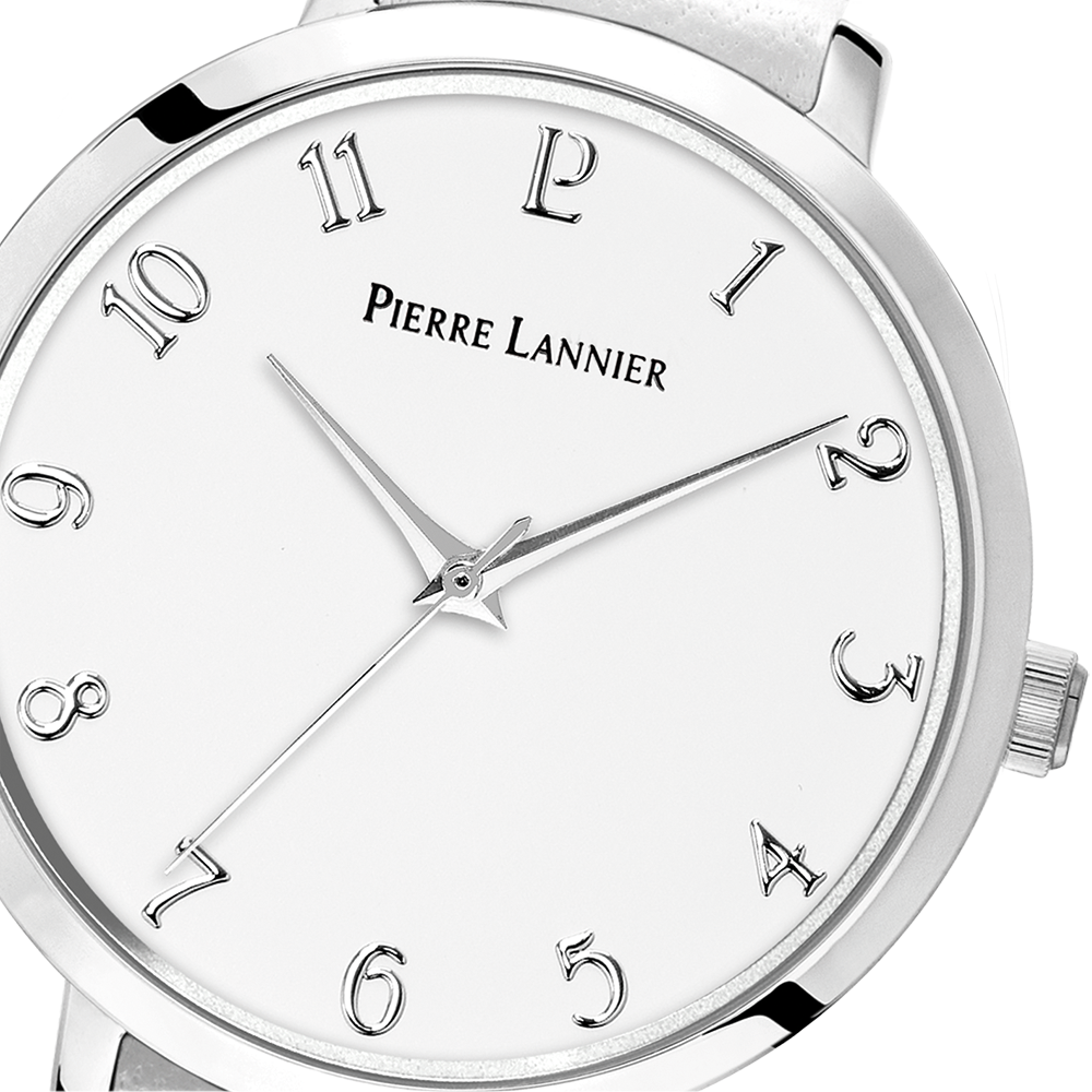 Chouquette - Silver White Leather - Watch - Pierre Lannier