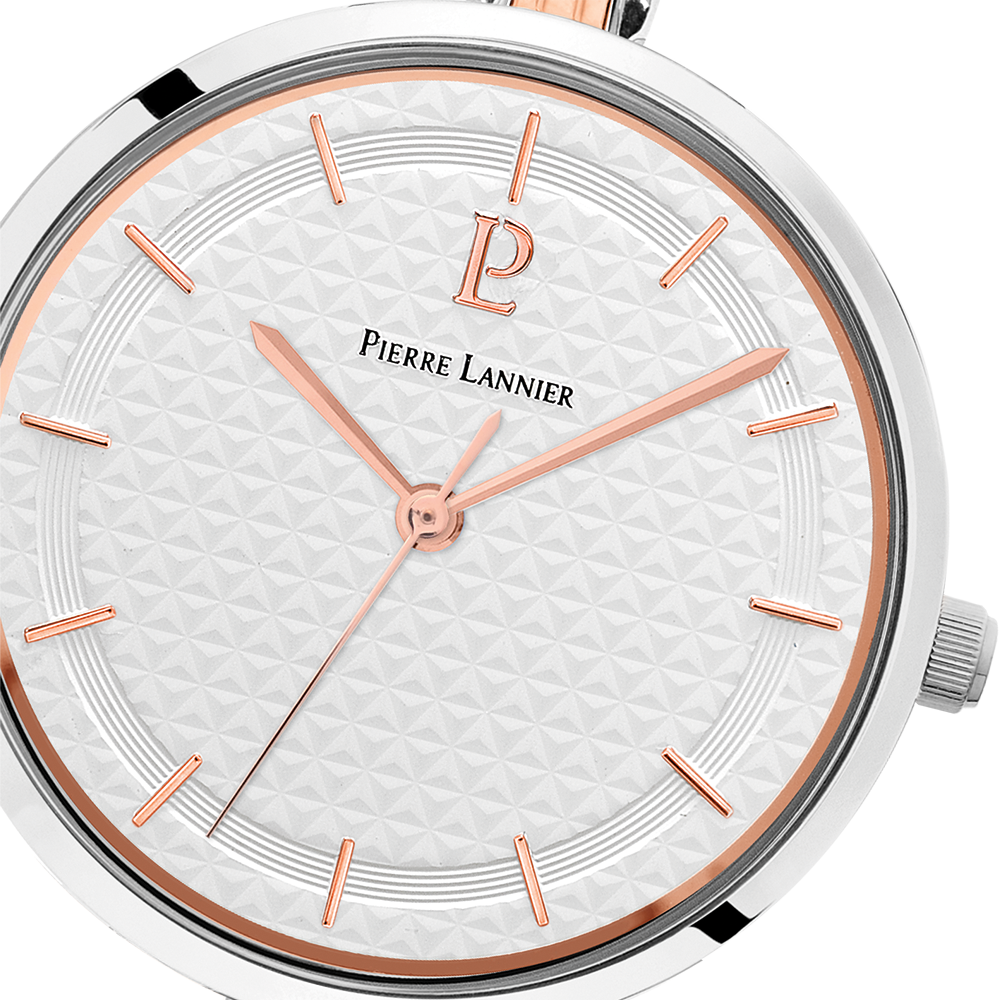 Montre femme Pierre Lannier PRETTY 047K701 – cadran blanc bracelet acier argenté – vue 4