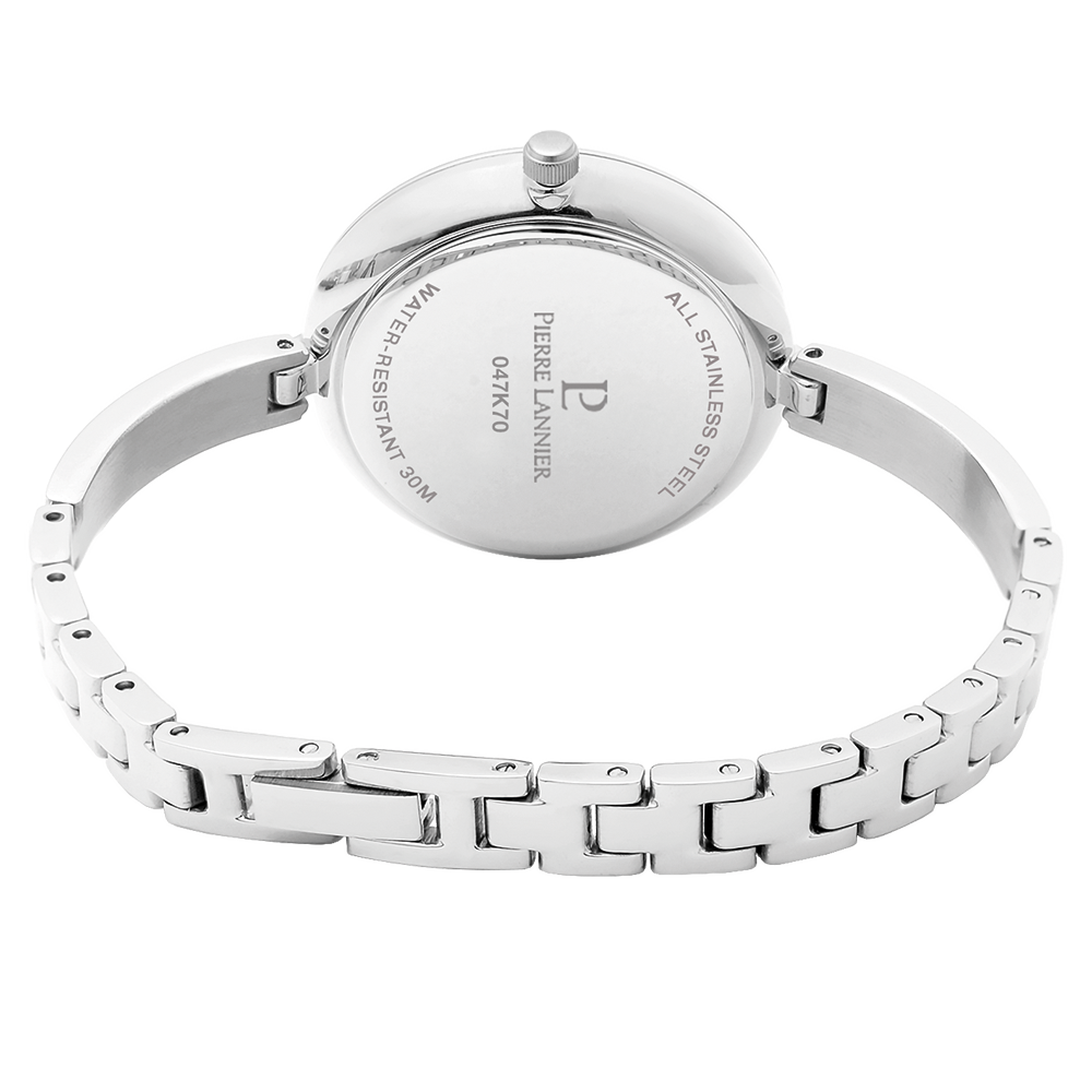 Montre femme Pierre Lannier PRETTY 047K701 – cadran blanc bracelet acier argenté – vue 5