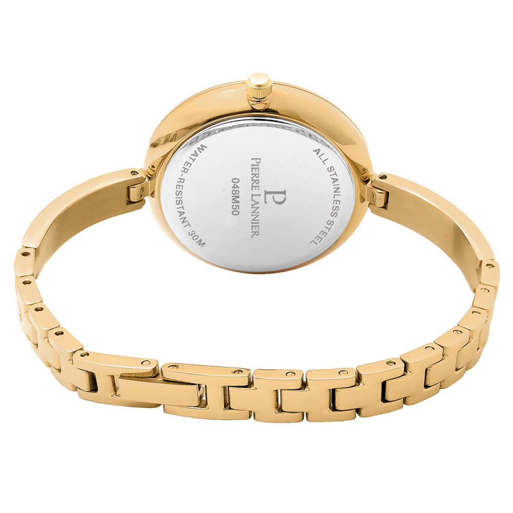 Montre femme Pierre Lannier PRETTY 048M502 – cadran blanc bracelet acier doré – vue 5