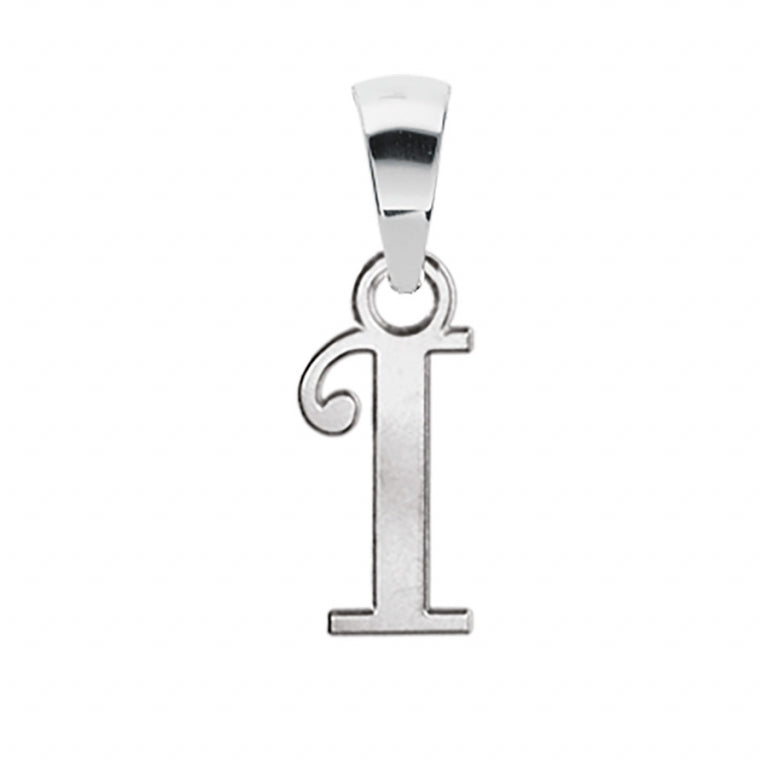 Pendentif mode initiale anglaise petit modèle en Argent 925 Rhodié