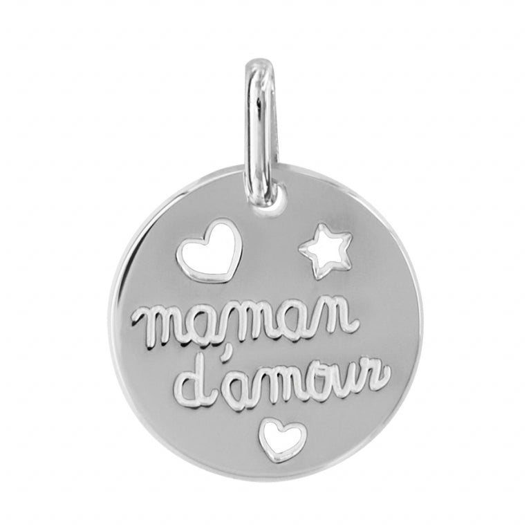 Pendentif mode cœurs découpés en argent 925 rhodié