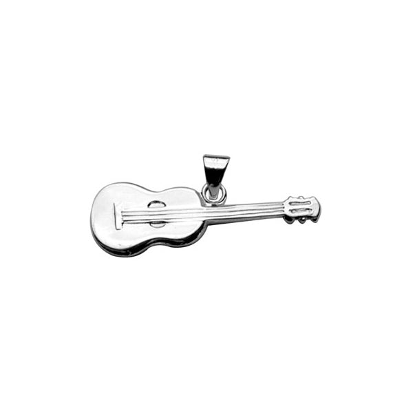 Pendentif mode guitare sèche en argent 925 rhodié