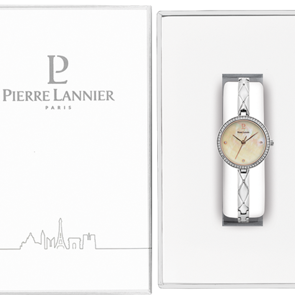 Montre femme Pierre Lannier LEIA 060L701 – cadran blanc bracelet acier argenté – vue 3