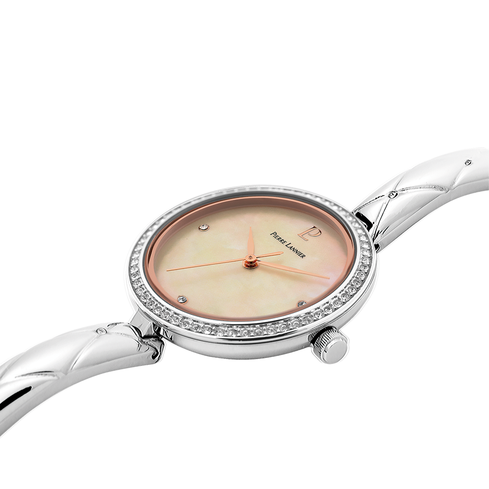 Montre femme Pierre Lannier LEIA 060L701 – cadran blanc bracelet acier argenté – vue 2