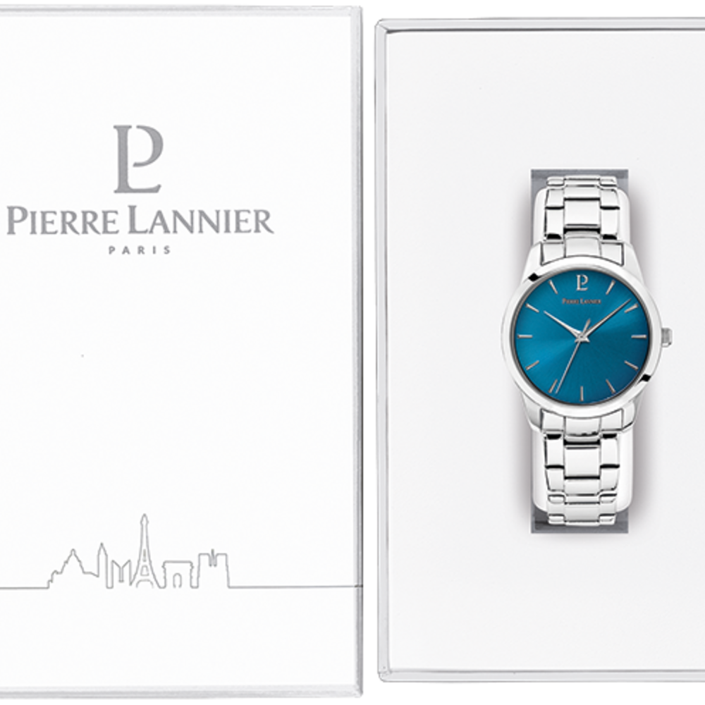 Montre femme Pierre Lannier ROXANE 066M661 – cadran bleu bracelet acier argenté – vue 3