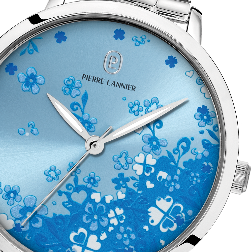 Montre femme Pierre Lannier TALLIA 069H661 – cadran bleu bracelet acier argenté – vue 4