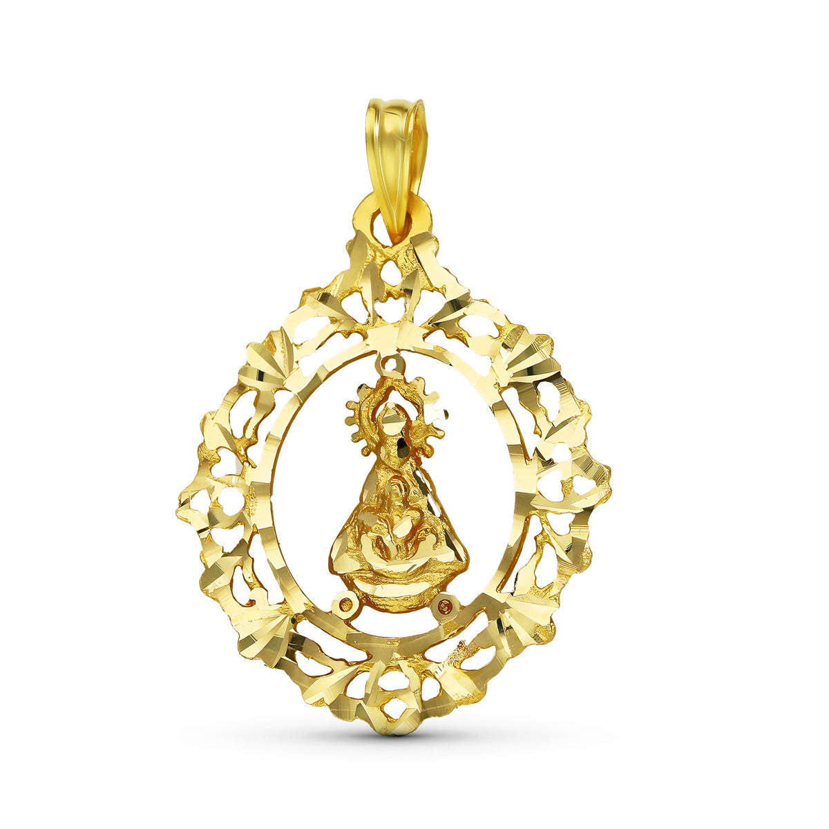18K Virgin Tiscar Medal 28 X 22 mm