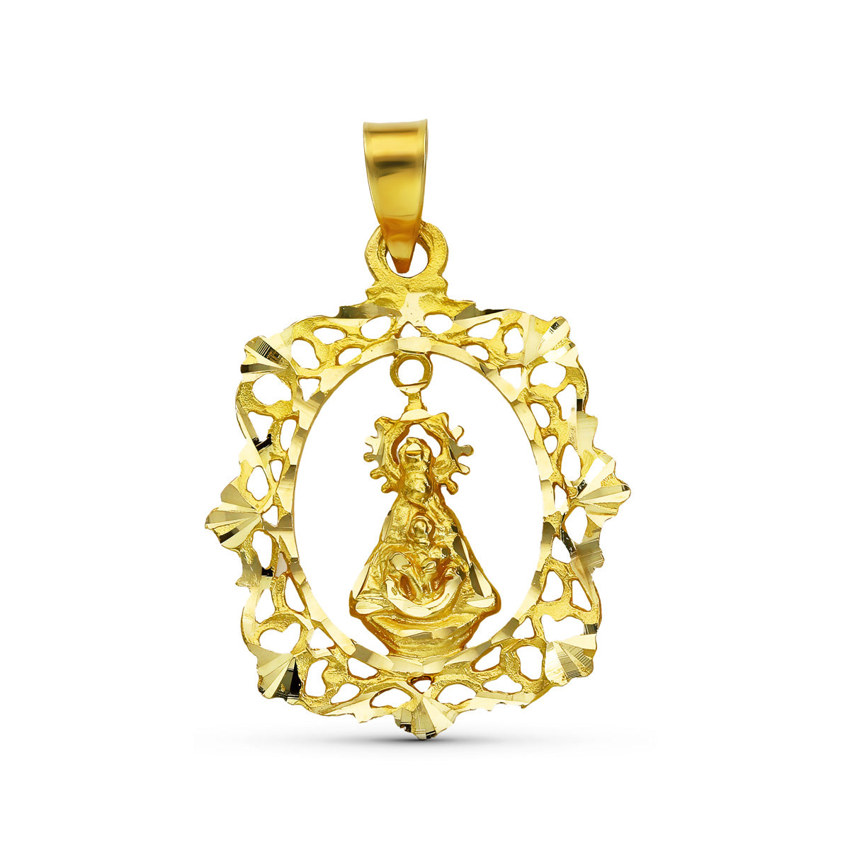 18K Virgin Tiscar Medal 25 X 20 mm