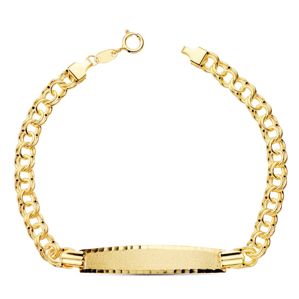 Gourmet ungerska armband 18K gult guld 185 Cm