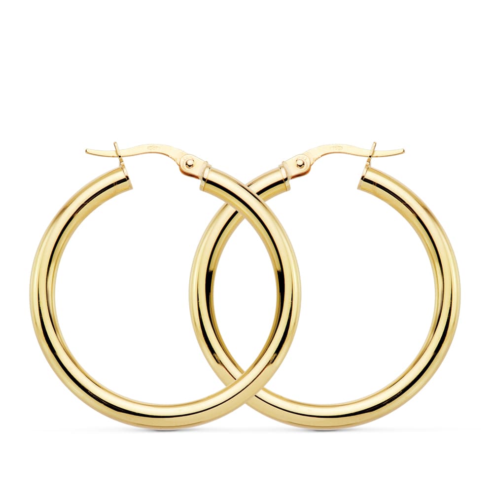 Hule runde ringer 18K 30 X 3MM 305GRS