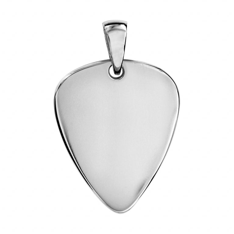 Pendentif à graver forme médiator en Argent 925 poli