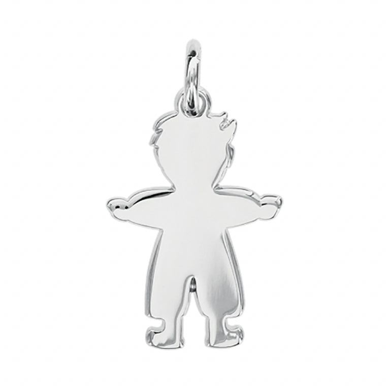 Pendentif petit garçon en argent 925 poli