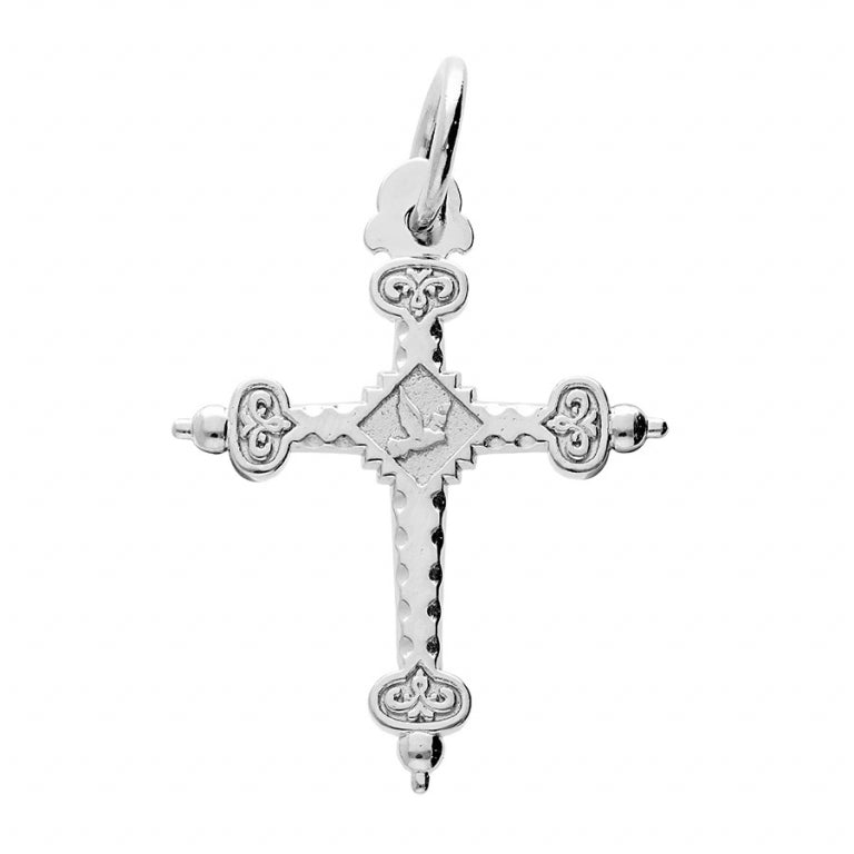 Pendentif croix de Savoie en argent 925 platiné élégant