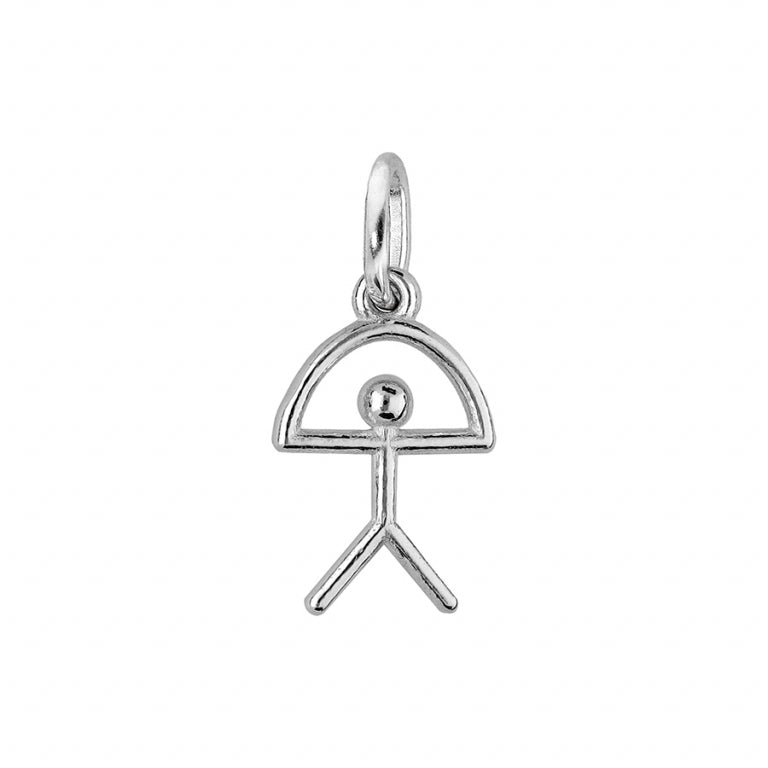 Pendentif mode indalo en argent 925 rhodié petit modèle