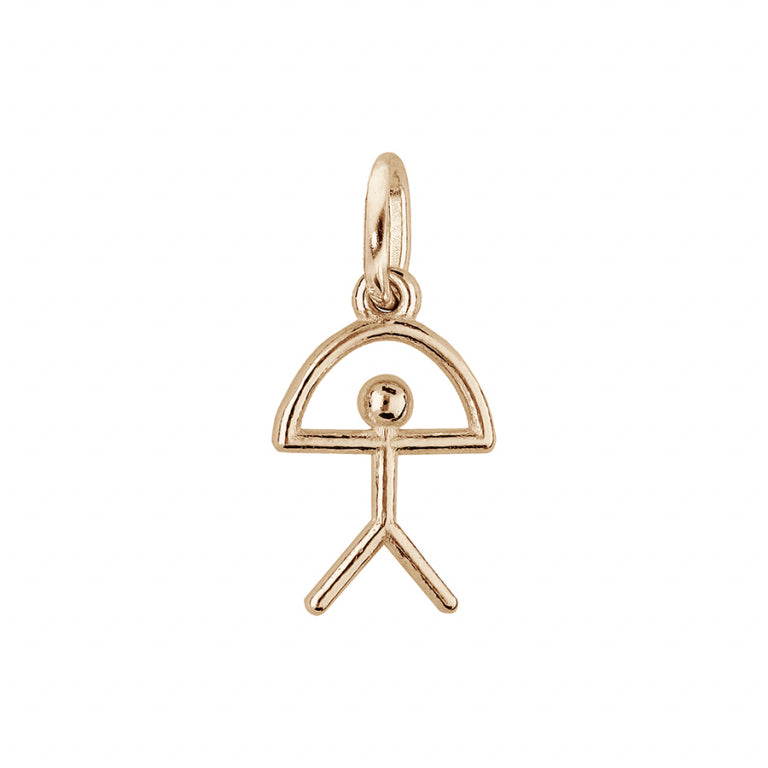 Pendentif mode Indalo en argent 925 doré jaune