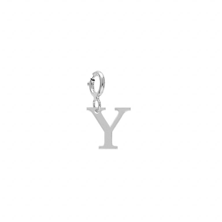 Pendentif mode initiale Y en argent 925 rhodié