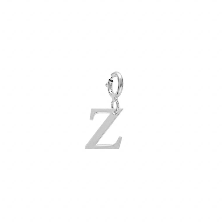 Pendentif mode initiale Z en argent 925 rhodié
