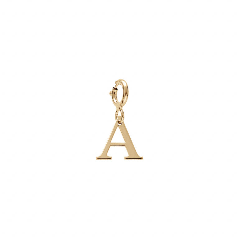 Pendentif initiale A en argent 925 plaqué or