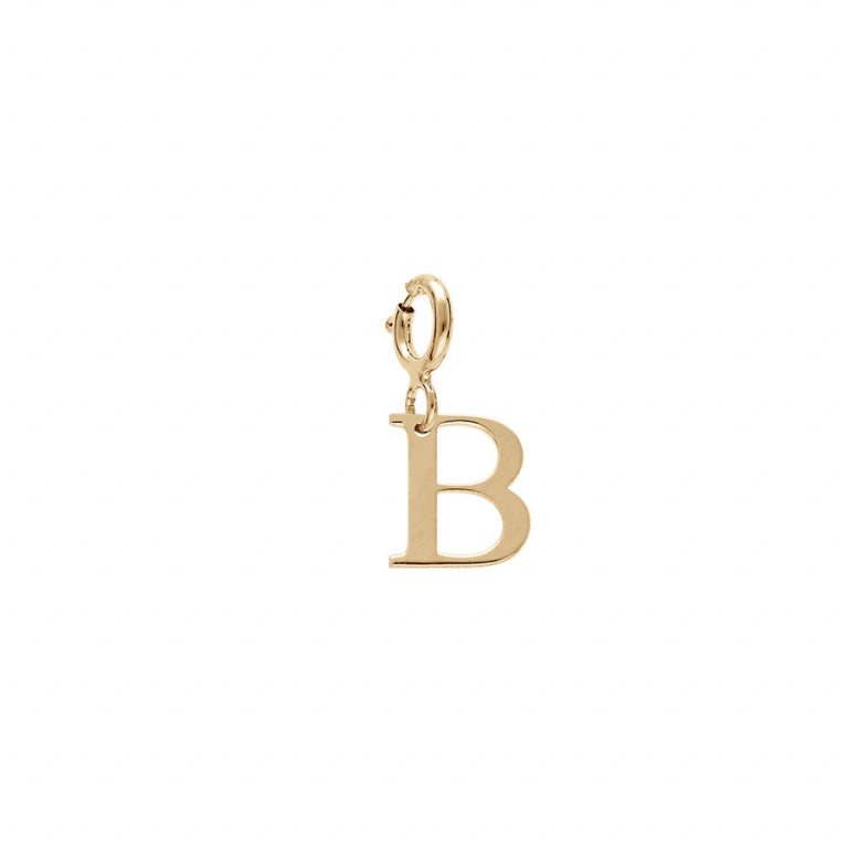 Pendentif mode initiale B en Argent 925 plaqué or