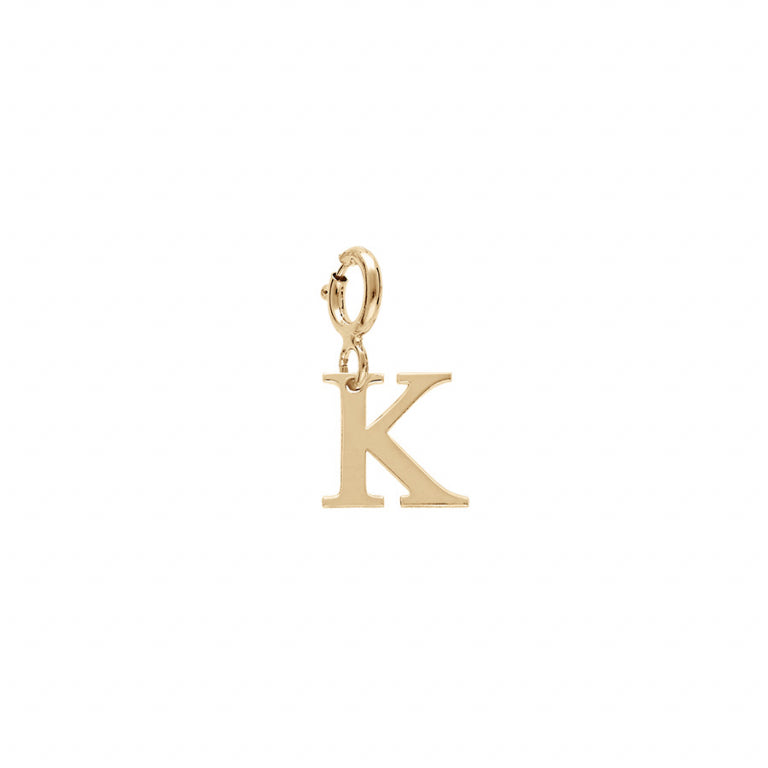 Pendentif mode initiale K en Argent 925 avec dorure jaune