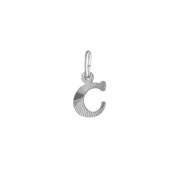 Colgante C Estriada – Plata | Azuline