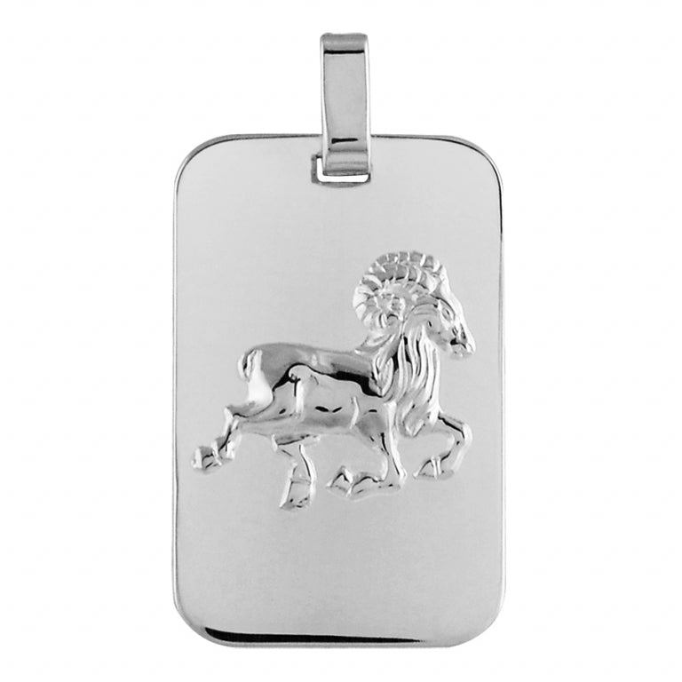 Pendentif mode zodiaque Bélier en Argent 925 Rhodié brillant