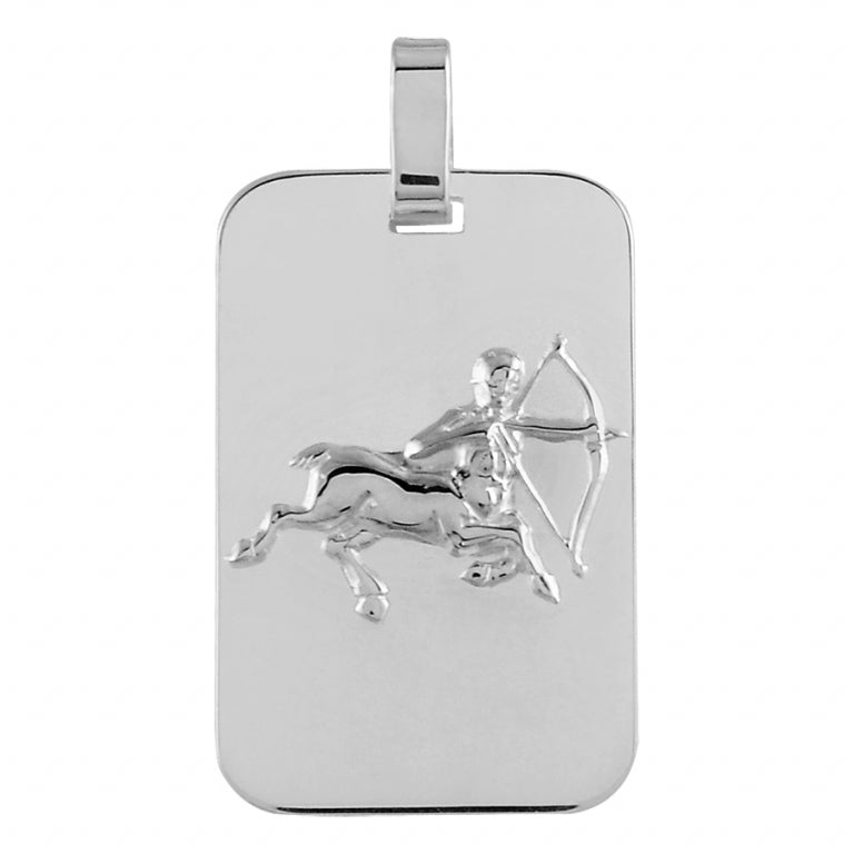 Pendentif mode Sagittaire en argent 925 rhodié brillant