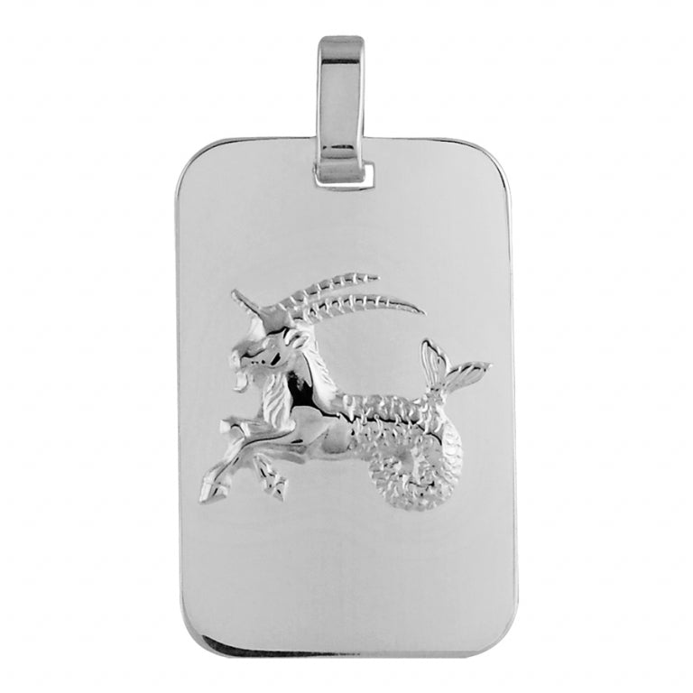Pendentif mode zodiaque Capricorne en argent 925 rhodié brillant