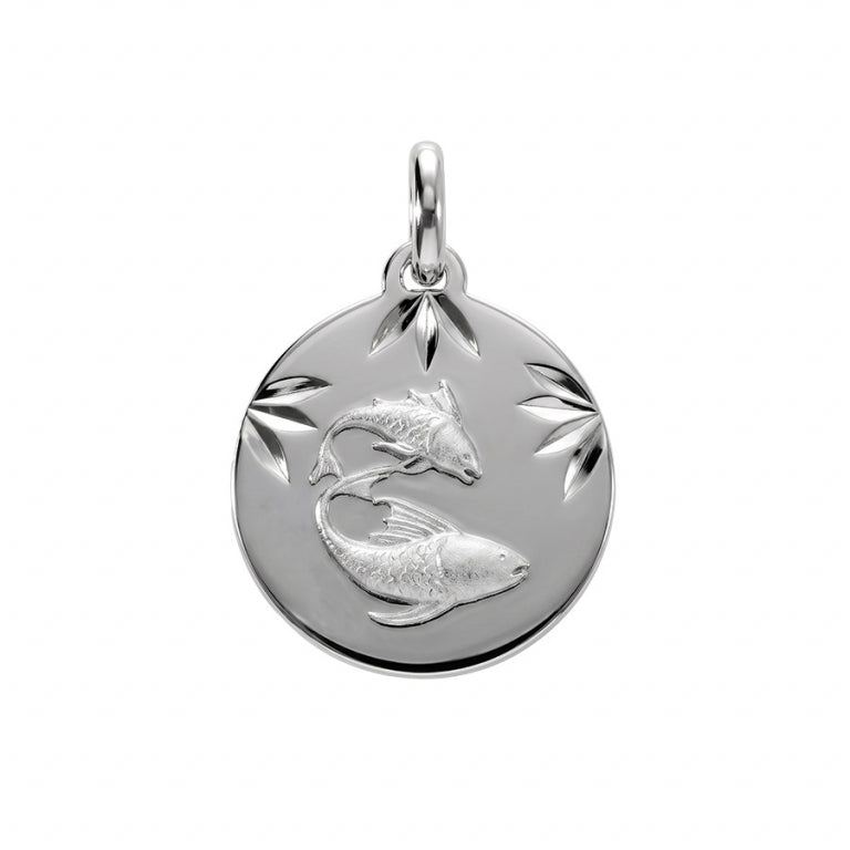 Pendentif mode poisson en argent 925 rhodié diamanté