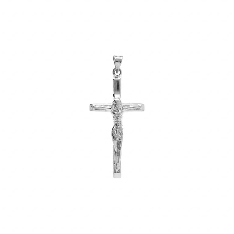 Pendentif mode Jésus sur croix en argent 925 rhodié