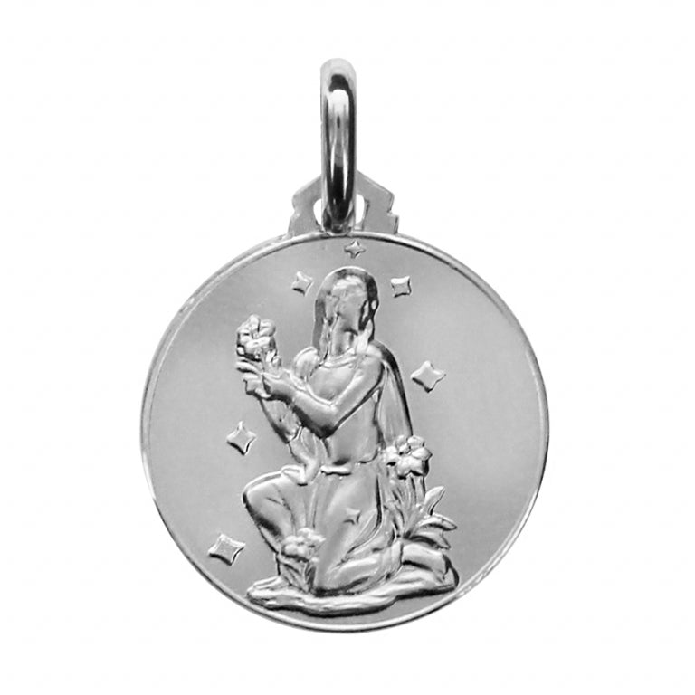 Médaille mode zodiaque Vierge en Argent 925 Rhodié