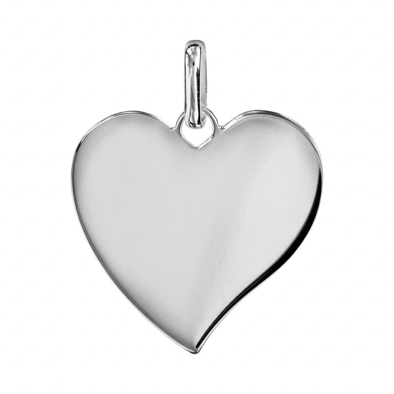 Pendentif à graver cœur prestige en argent 925