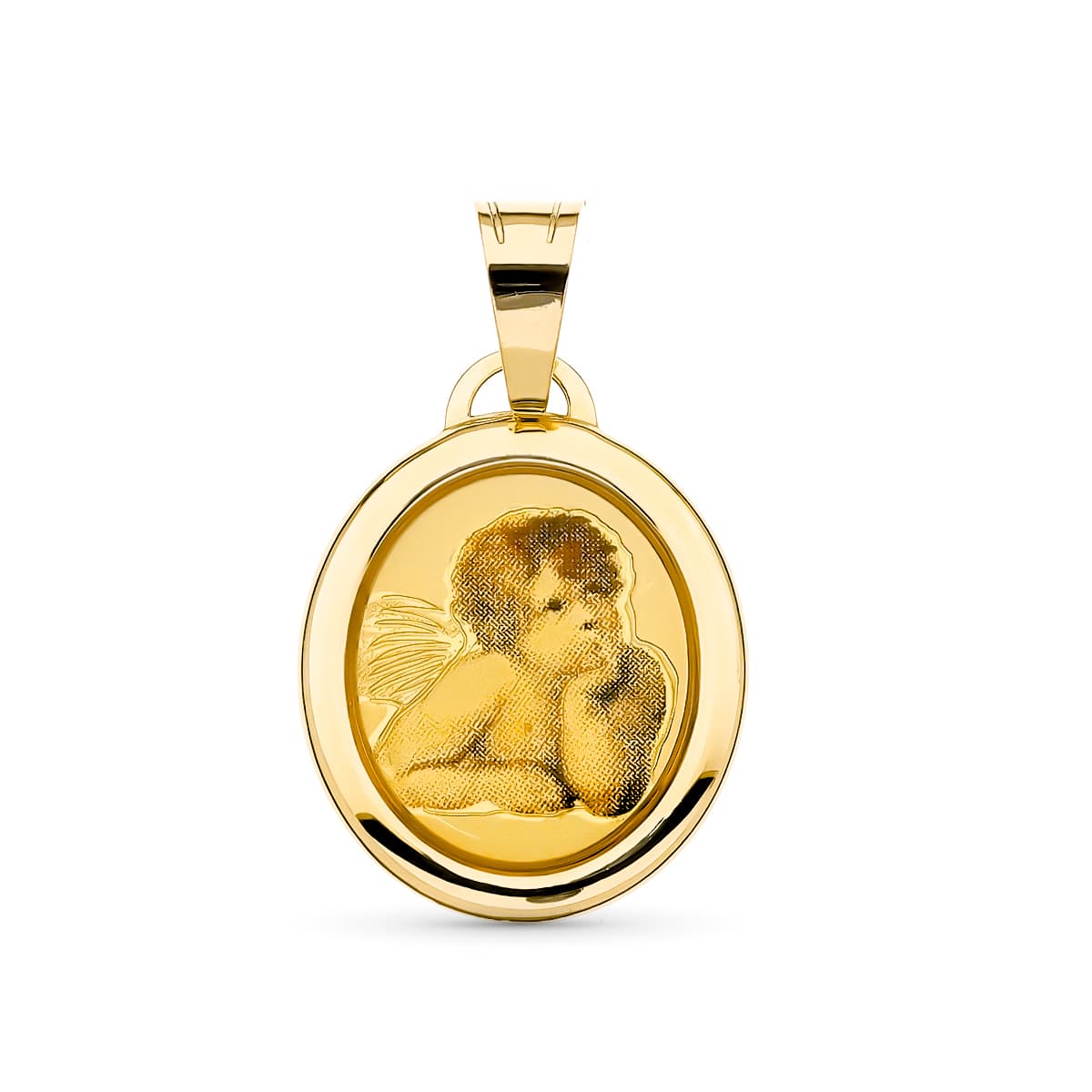 Médaille de Lange en Or Jaune 18K 19X15 mm