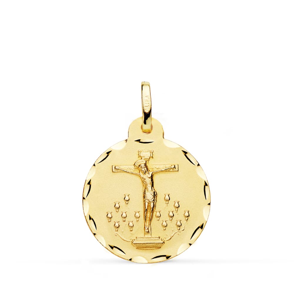 Medalia Hristos răstignit 18K 20 mm