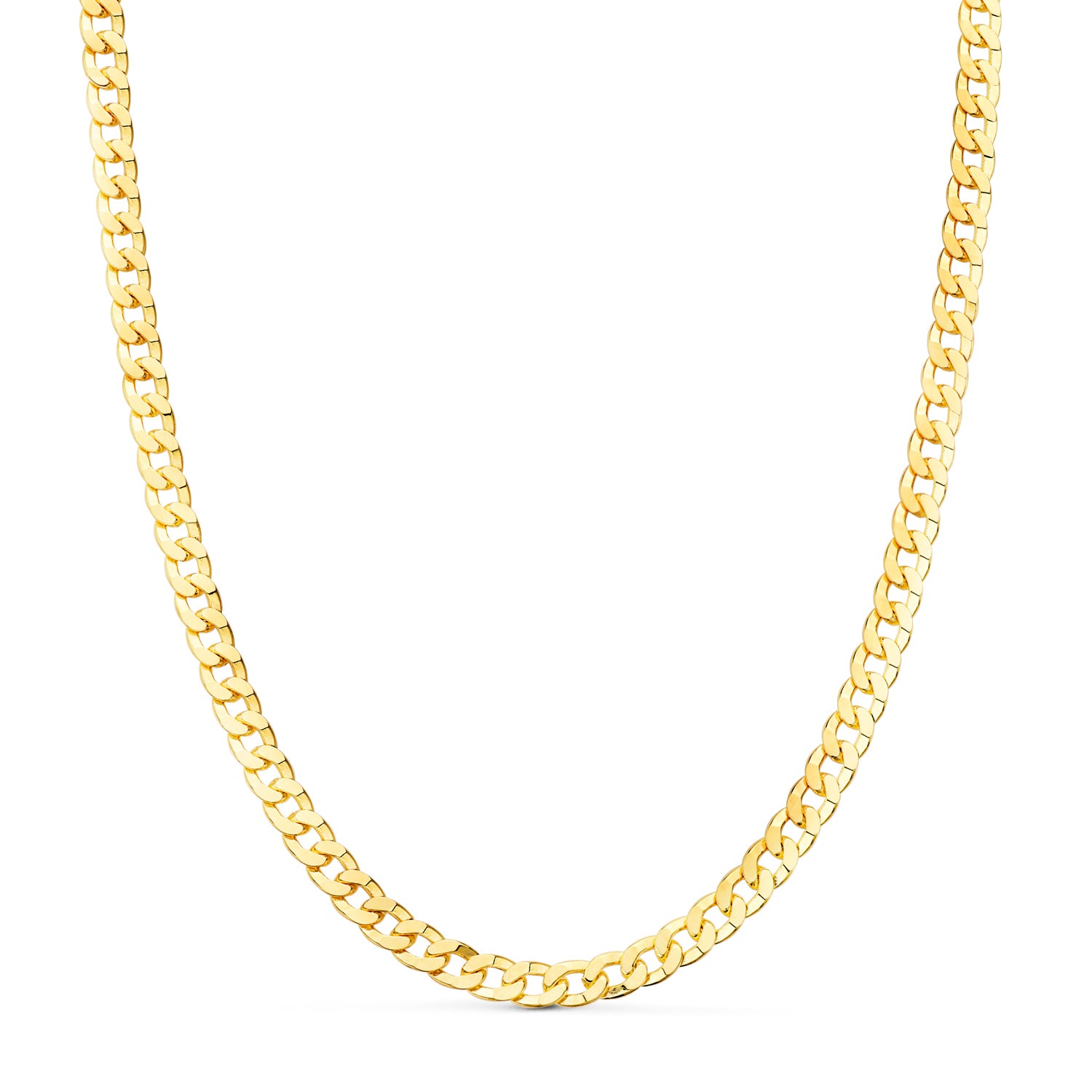 18K gul guld hul modhager kæde Længde 60 Cm Bredde 53 mm