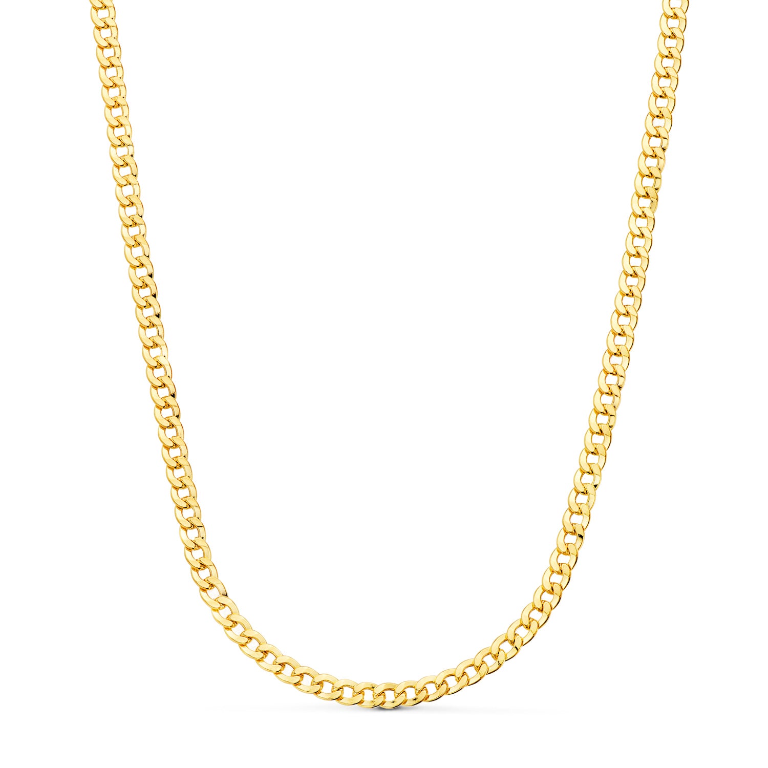 18K gult gull hul mothake kjede Lengde 60 Cm Bredde 47MM