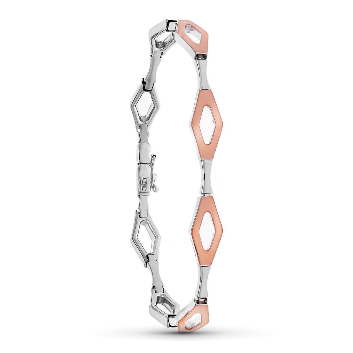 18K Two-tone Gold Bracelet 20 Cm